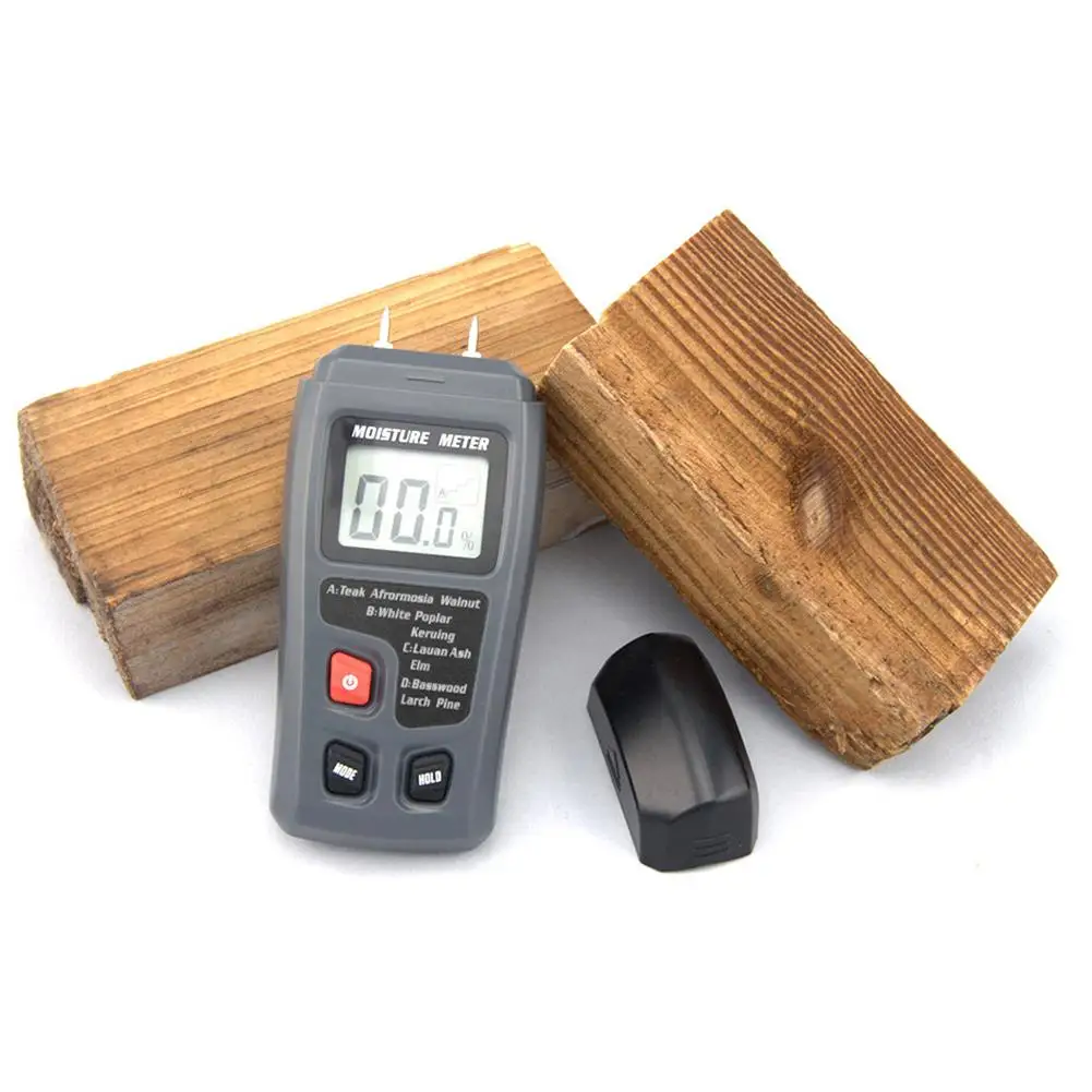 Adeeing двухконтактный цифровой измеритель влажности древесины с большим ЖК-дисплеем