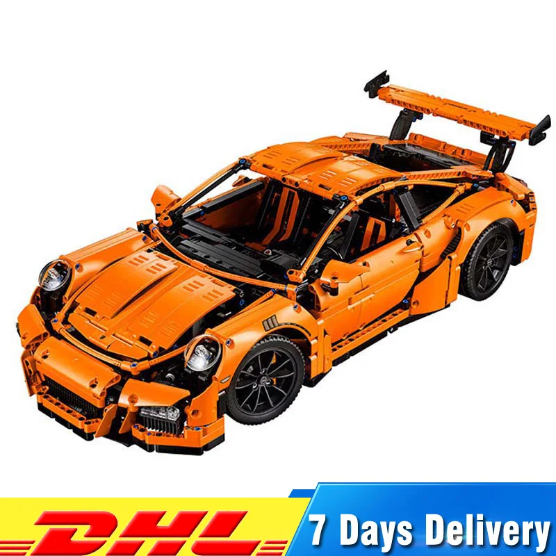 

Technic Series Orange Racing Car Model Educational Building Blocks Bricks Toys for Children Gifts Compatible LegoINGlys 42056