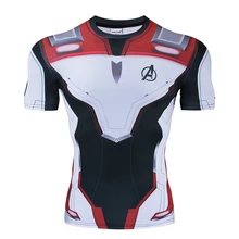 Мстители 4 эндшпиль Quantum войны 3D футболки с принтом обтягивающая мужская кофта гладить мужской костюм для косплея топы с короткими рукавами для мужчин