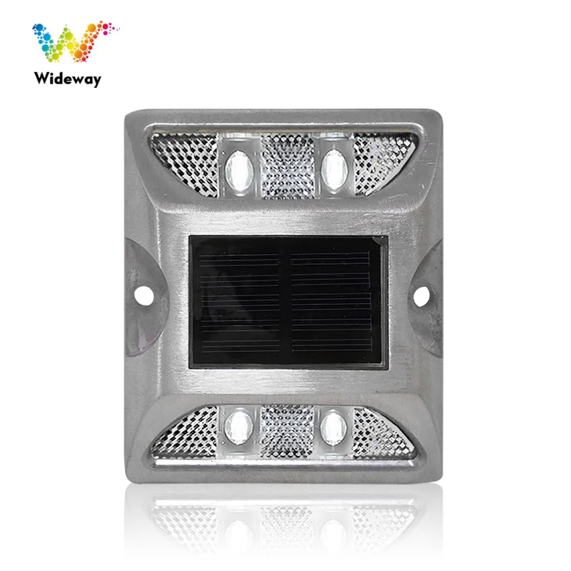 IP68 Waterproof Led Red Solar Night Steady Lights Aluminum Road Stud
