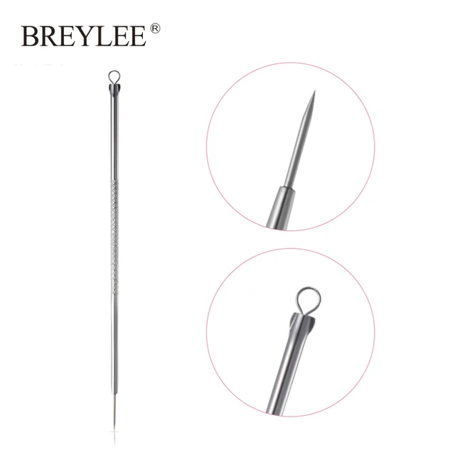 BREYLEE Acne Removal Tools Needle Blackhead Blemish Remover Pore Face Facial Skin Care Pimple Extractor 1pcs