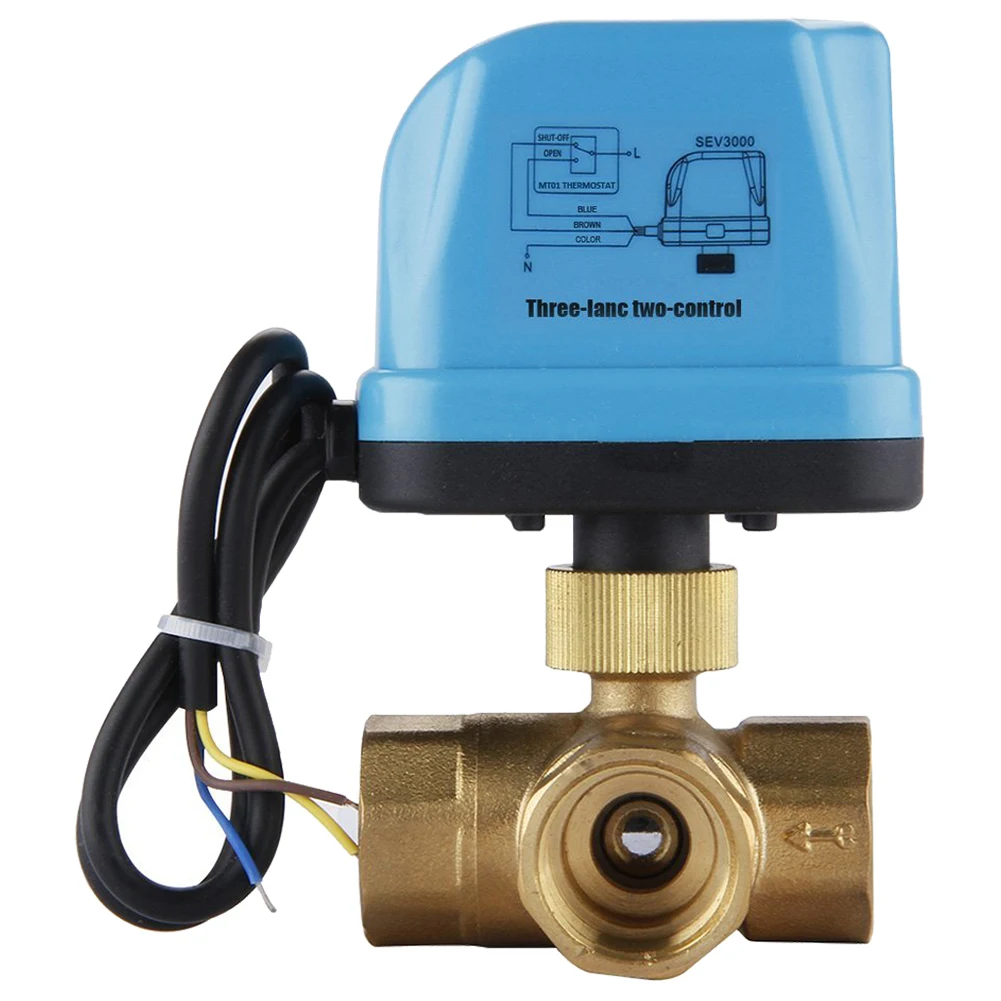 

ELEG-DN20 (G3 / 4 inch) 3 Way 220V Motorized with LED Light Valves 3 Way Motorized | Electrical Valve / Motorized Ball Valve