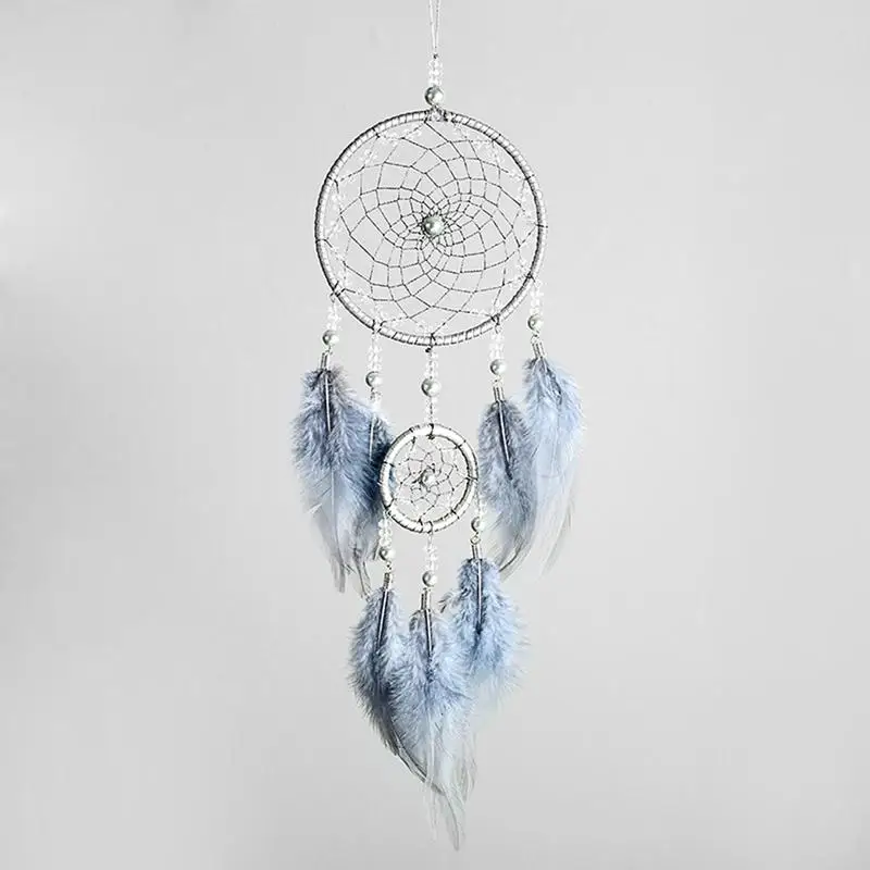 

Simple Dream Catcher Looking Up At The Starlit Sky Indian Feather Hanging Accessories Nice Literary Gift #EO