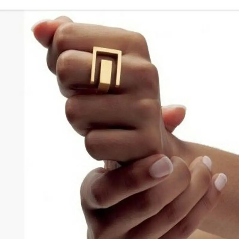 

New Punk Style Grace Fashion/ Platium Metal Geometric Finger Rings