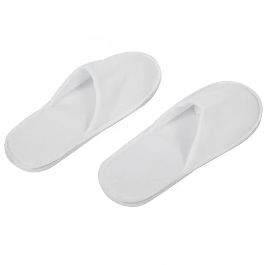 

10Pair Disposable Slippers Hotel Household Bulk Guest Slipper Hotel Travel SPA slippers White Shoes Toe Slipper Wholesale