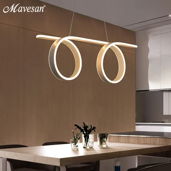 

Dimming LED Pendant Lights Lamps For Dinning kitchen room cord hanging Suspension Luminaire lamp White frame lighting fixture