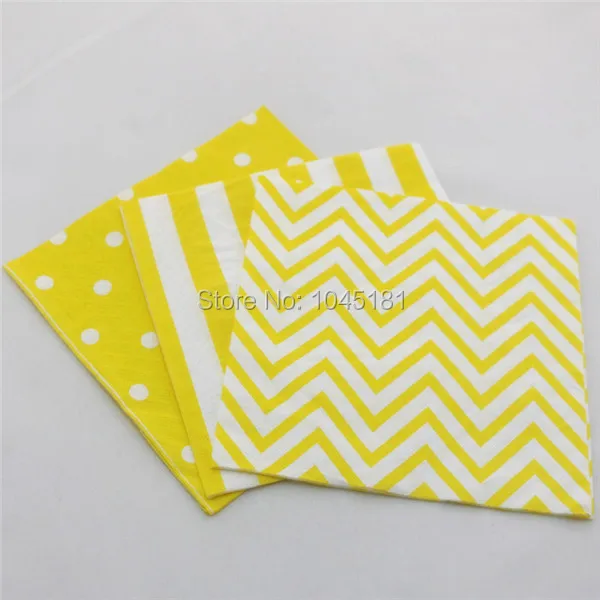 yellow paper napkin