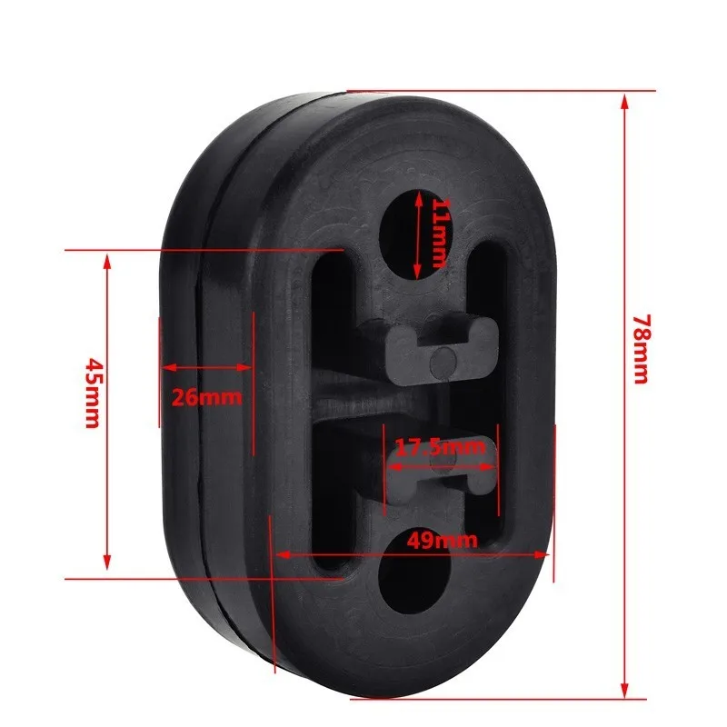 SPEEDWOW универсальный EPDM 4 отверстия выхлопная труба автомобиля крепление кронштейны вешалка изолятор автомобильные аксессуары черный