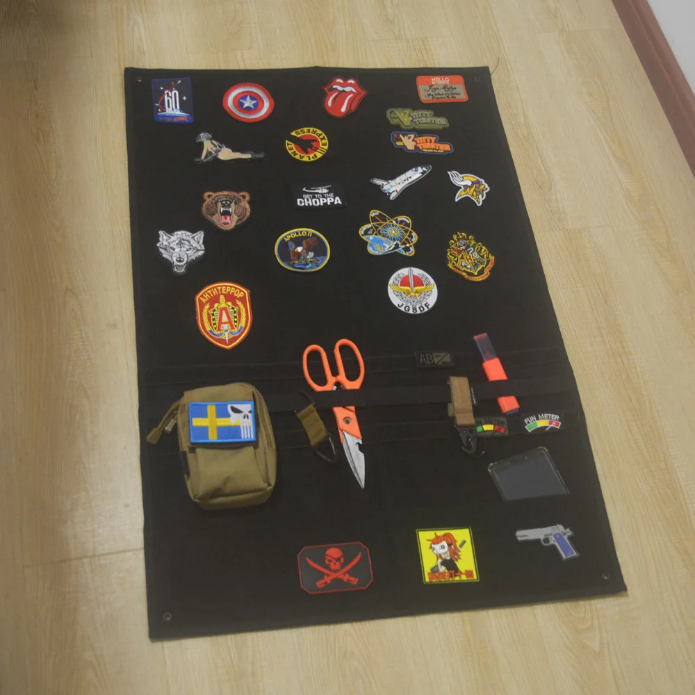

Outdoor Tools Display Poster Badge Magic Sticker Storing Poster Tactics Badge Display Cloth Outdoor Sports Display Poster