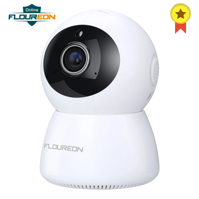 

FLOUREON 1080P Wireless Security IP Panoramic Camera Two-Way Audio Night Vision Home Surveillance With Motion Detection For Baby