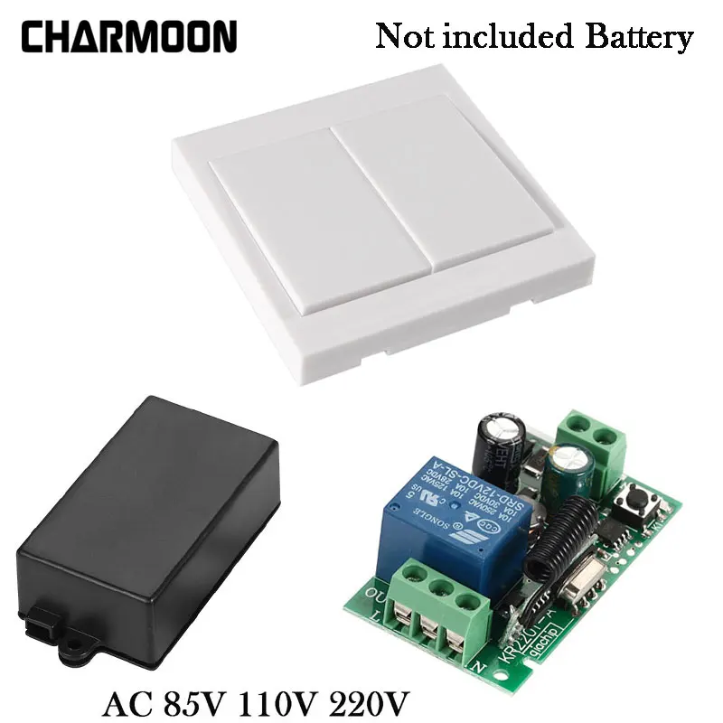 

433 Mhz 86 Wall Panel Wireless Remote Controls Transmitter With 1 2 3 Buttons 1CH Relay Receiver for Home Room Lighting Switch