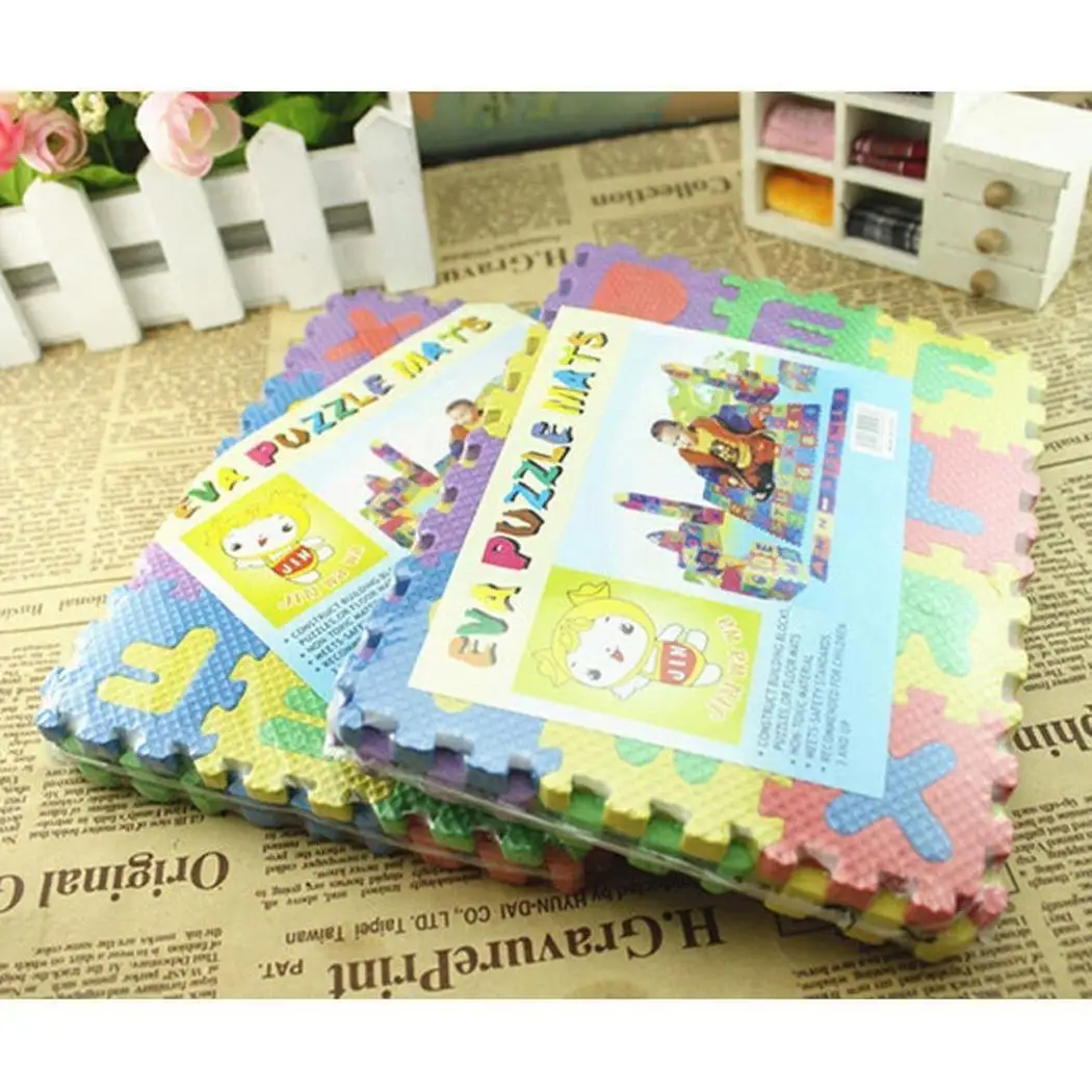 

Mini Kids Alphabet Number Toy Colorful Crawling Foam Mat Baby Educational Multicolor Toys and