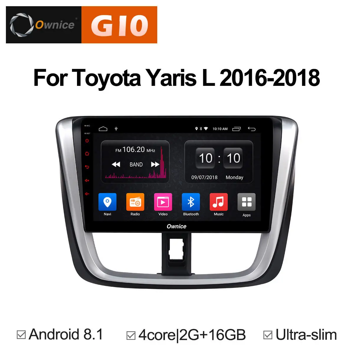 Sale Ownice C500+ G10 Android 8.1 Car DVD Head Unit for Toyota Yaris L 2016 - 2018 Octa Core 2.5D IPS 2G RAM 32G ROM radio audio 1