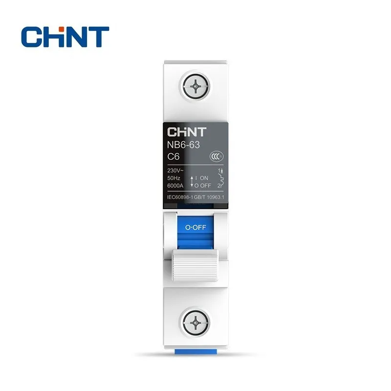 

CHINT Miniature Circuit Breaker Overload Protection TaiChi NB6-63 1P Series Household Air Switch 10A 16A 20A 25A 32A 40A 50A 63A