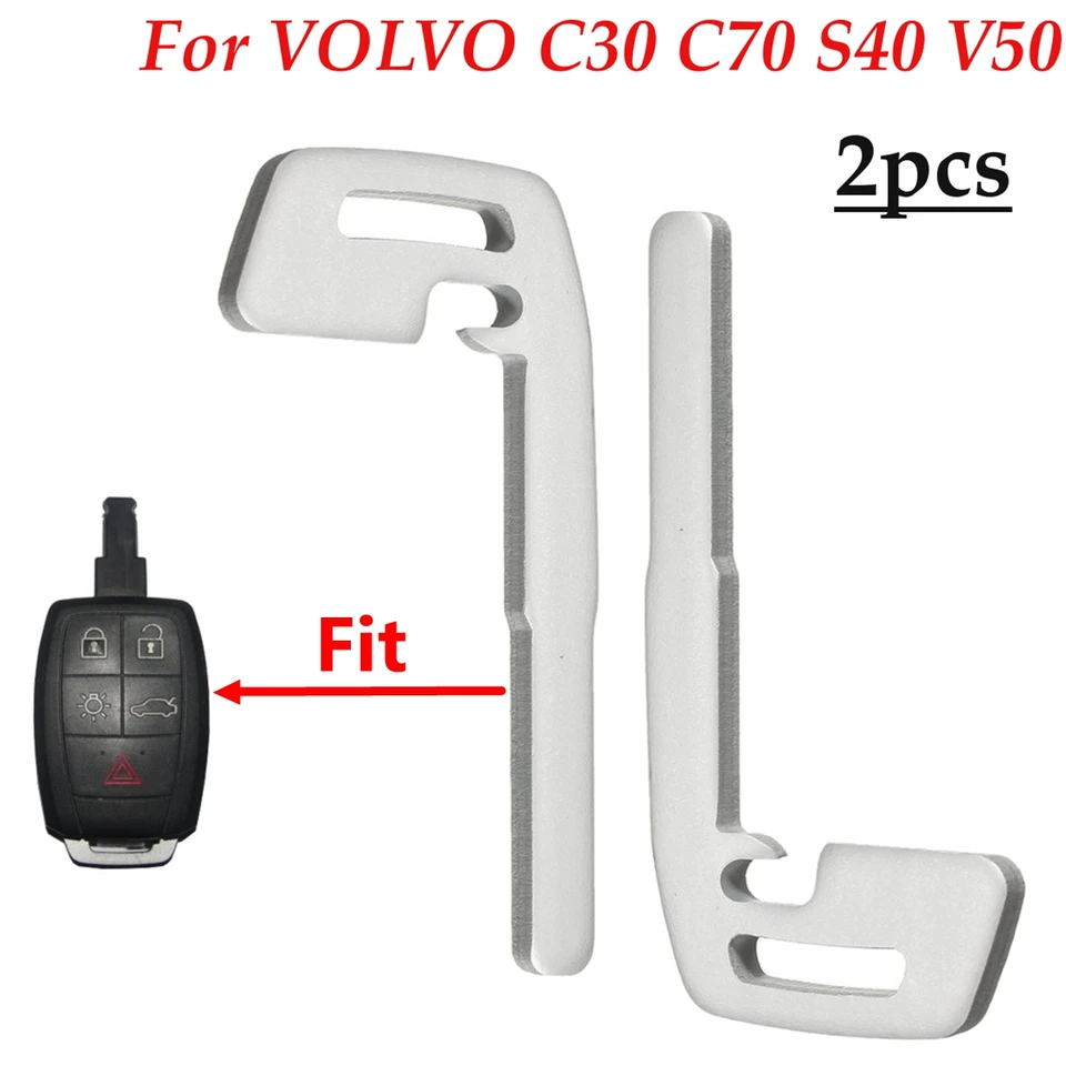 SEGADEN Uncut Blank Emergency Insert Key Blade fit for VOLVO C30 C70 S40 V50 Smart Keyless Entry Remote Key PG787K