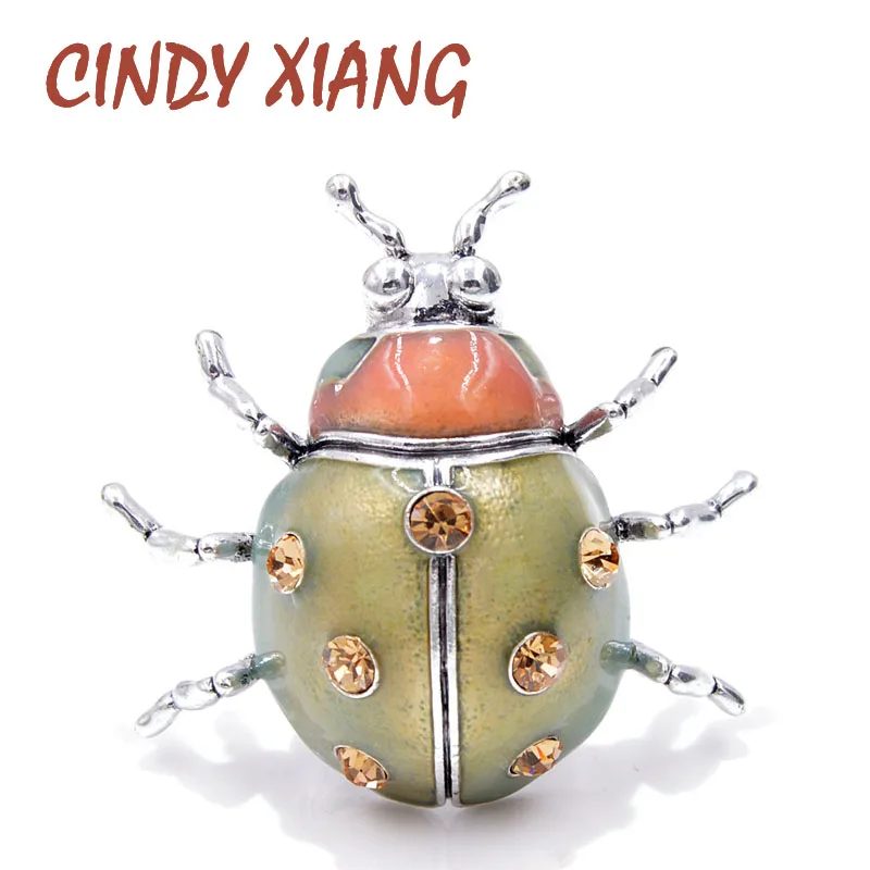 Женская эмалированная брошь CINDY XIANG в виде божьей коровки большие булавки для
