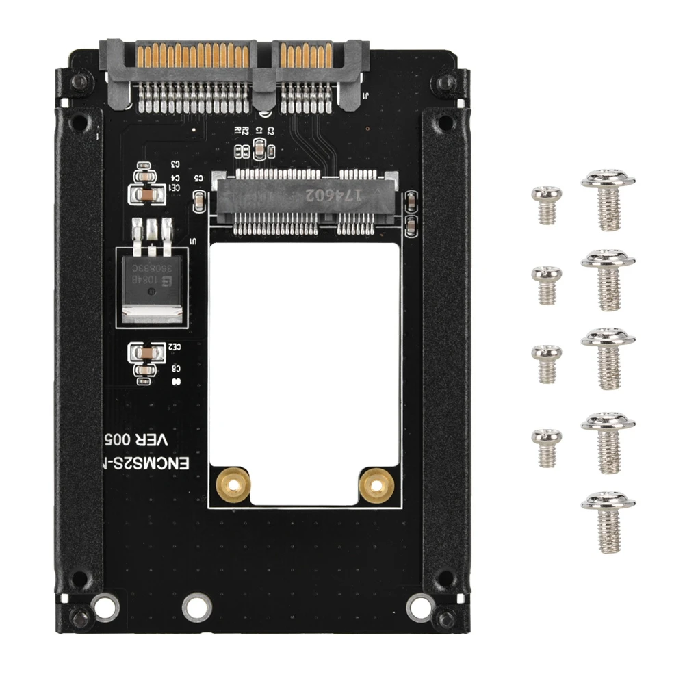 

High QualityMini MSATA to SATA 22pin Expansion Card Connector Hard Disk Converter Adapter Card Black