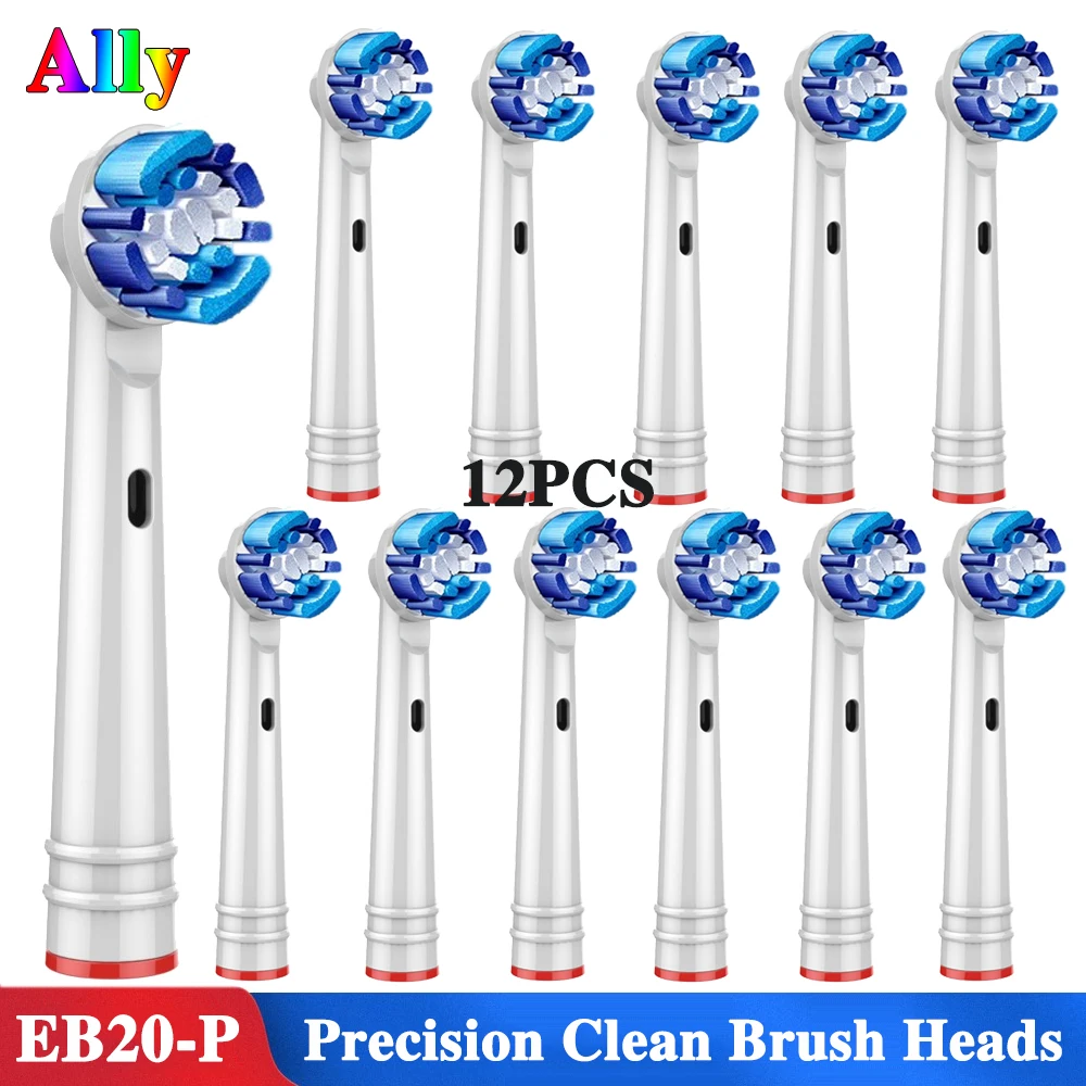 

12PCS EB20 Electric Toothbrush heads Precision Clean Replacement For Braun Oral B Vitality Triumph D12 D16 D32 Toothbrush Heads