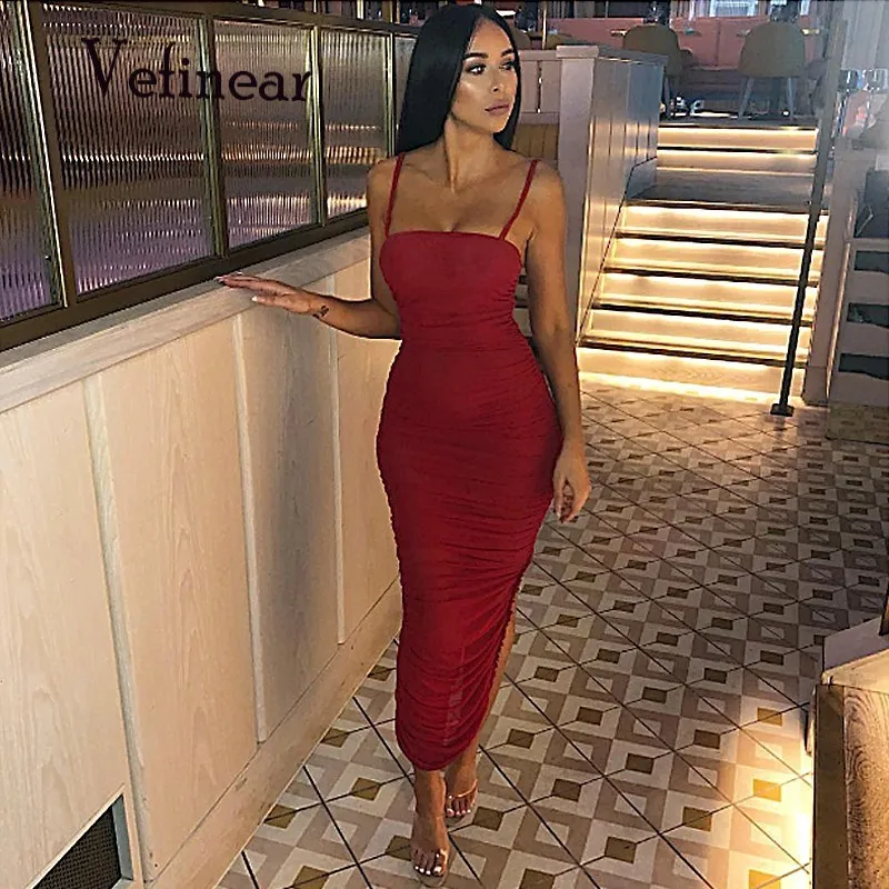 

Sexy Long Maxi Dresses Women 2019 Strapless Split Dress Elgant Summer Autumn Bodycon Dresses Party Solid Vestidos
