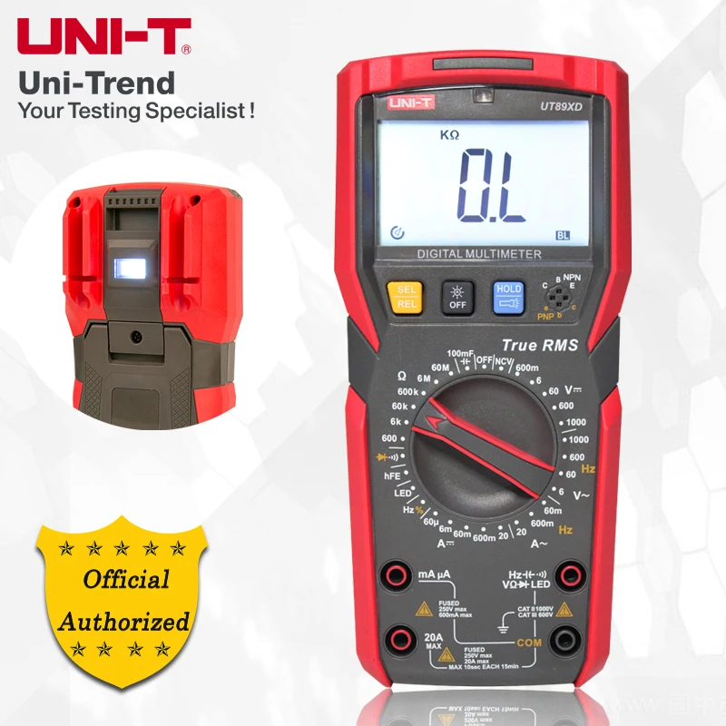 UNI T UT89X/UT89XD true RMS Digital multimeter; 20A high current digital multimeter, NCV