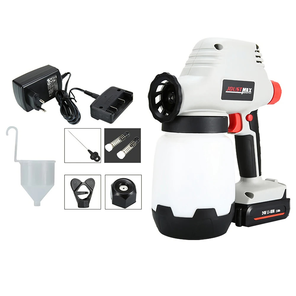 Joustmax JST81015 24 V литий ионный Батарея ручной Electric paint пистолет распылитель с 1000 ml