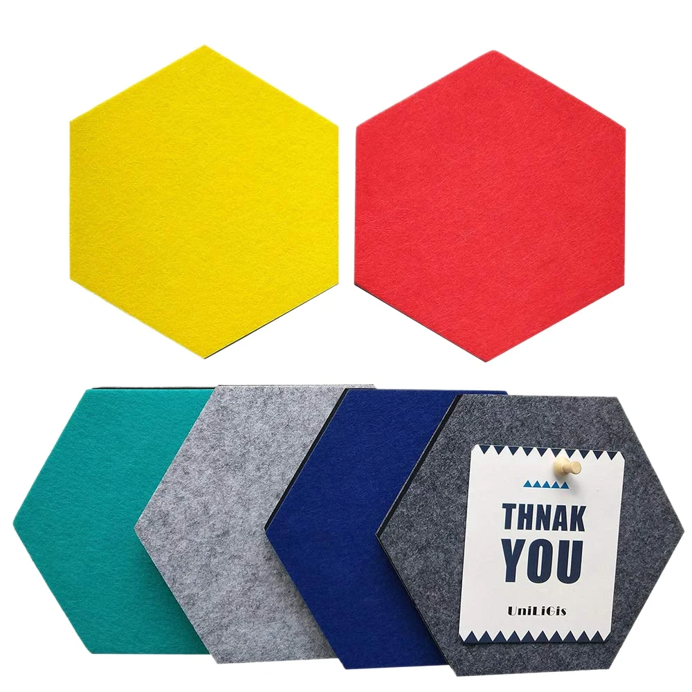

6 Colors Hexagon Bulletin Board,Felt Cork Board Tiles,Pin Board Wall Decor For Photos,Memos,Display(7x6.1x0.32 Inch)
