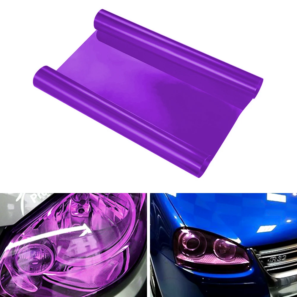 

30cmx100cm Yellow Car Headlight Fog Light Vinyl Film Auto Taillight Tint Vinyl Smoke Film Sheet Sticker DIY Decoration