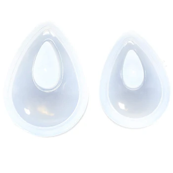 

Silicone Mold Trays For Crafting, Resin Epoxy, Soap,Jewelry Making,Large And Small 2 In Set,With Hole,Gem Large And Small 2 In
