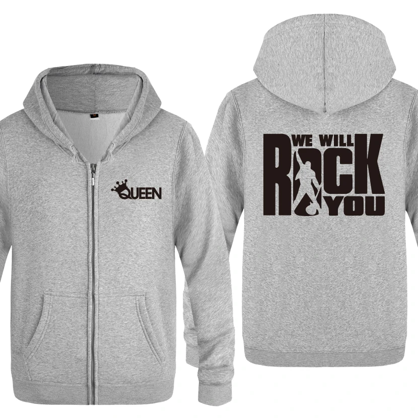 We Will Rock You queen толстовки рок-группы мужские мужские флисовые кардиганы на молнии толстовки с капюшоном