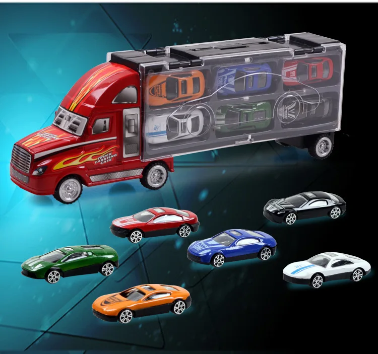 big truck with small cars toys