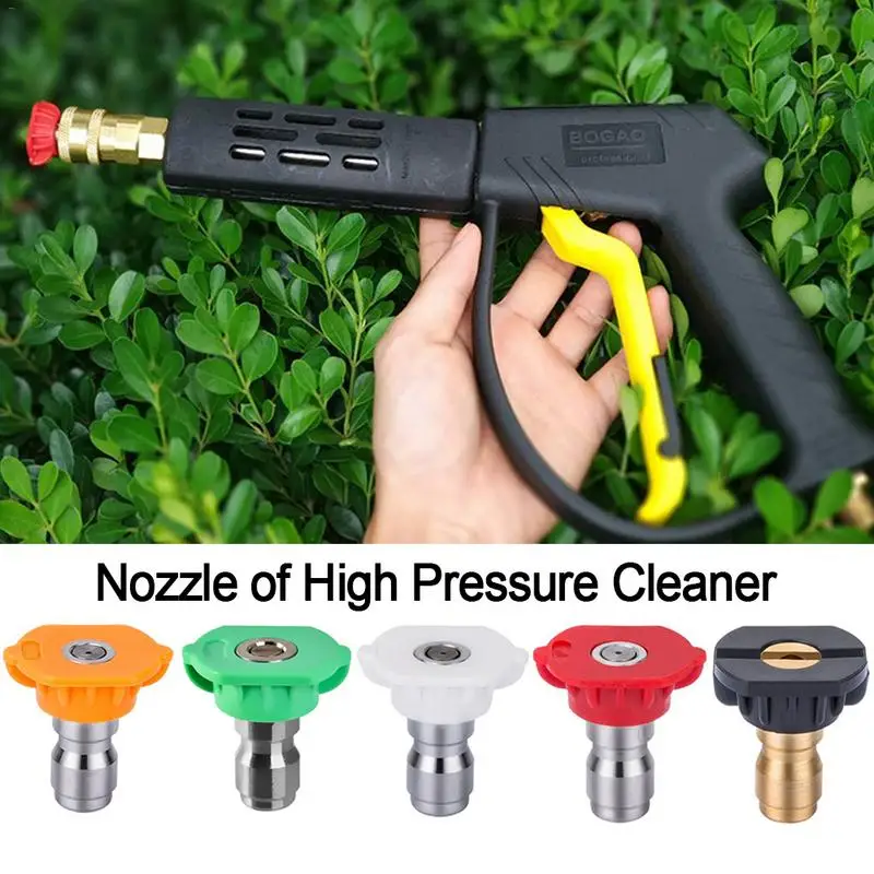 

Pressure Washer Spray Nozzle Tips with Multiple Degrees and 1/4 inch Interface