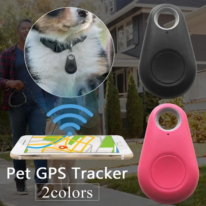 Mascotas inteligente Mini GPS rastreador Anti-Pérdida alarma remoto Selfie disparador liberación automática Bluetooth rastreador perro gatos equipo buscador