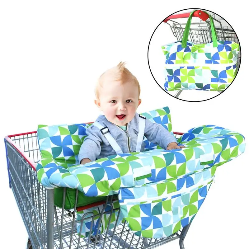 

Baby Shopping Cart Cushion Safe Dining Seat Cover Universal Fit Ultra Plush 100% Cotton Upper Machine Washable For Baby Toddler