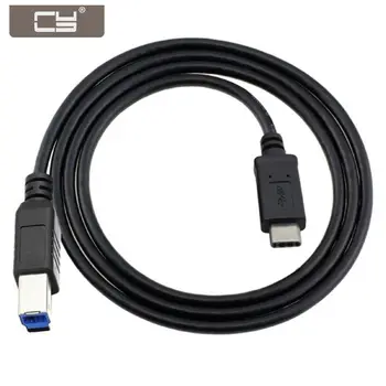 

CYSM USB-C USB 3.1 Type C Male Connector to USB Standard B Male Data Cable for Mac book & Laptop Black Color