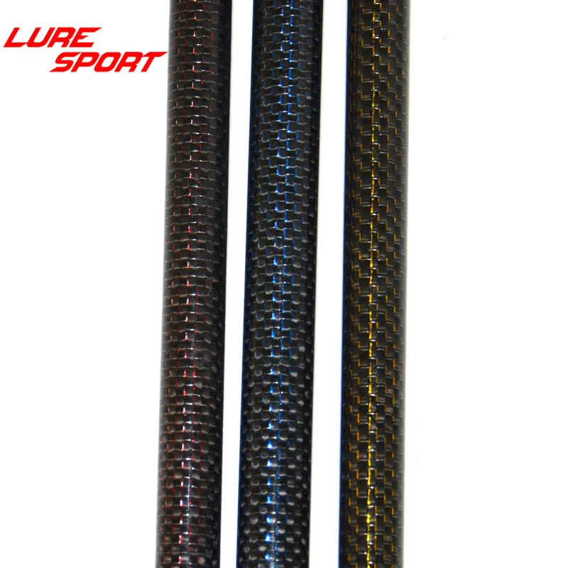 LureSport цветная нить тканая углеродная трубка 50 см стержень пустая удочка