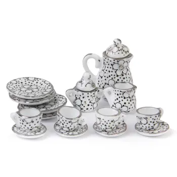 

Hot sale-Porcelain tea set Eating Utensils 15pzs Daisy Pattern