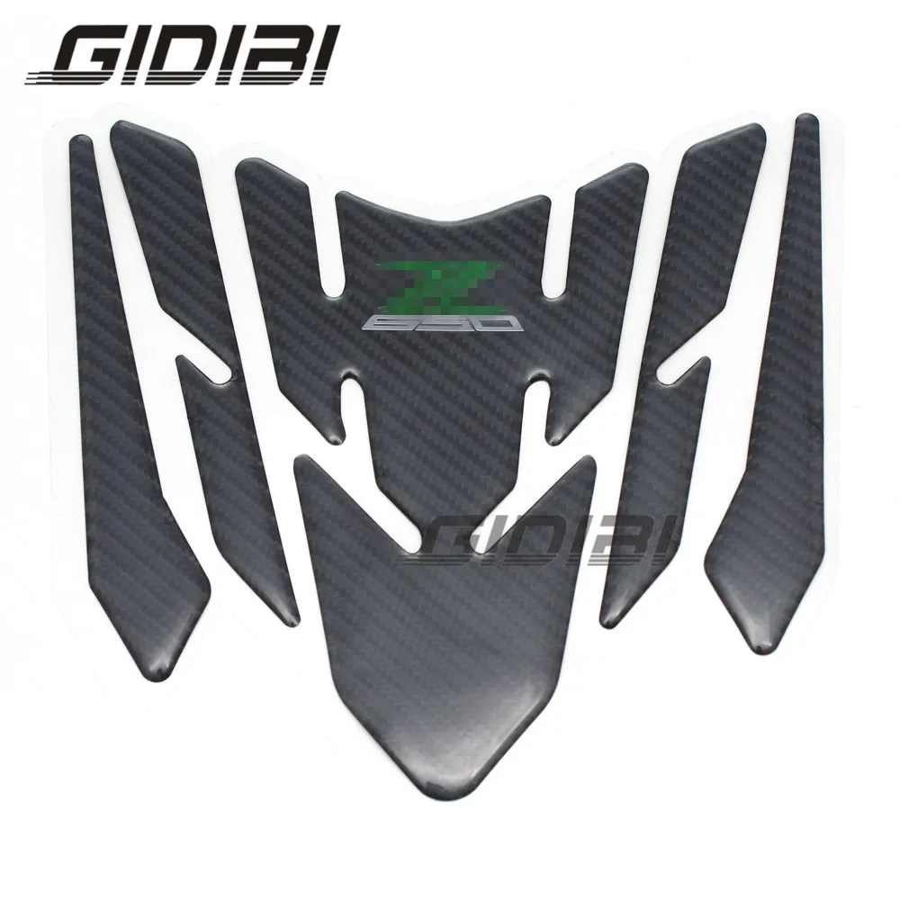 Мотоцикл углеродного волокна 3D газа топливный бак протектор Pad для Kawasaki Z900 Z 900 2017