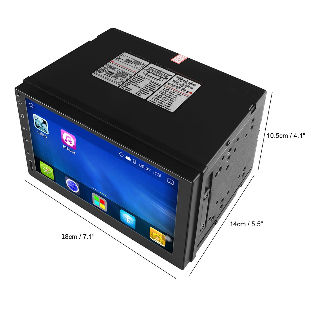Cheap HD 1024*600 Screen 2 DIN Car GPS Radio Stereo Player 7" Android 5.1 Quad core 1.6GHz ROM 16G  with 3G WIFI USB Rear Camera 5