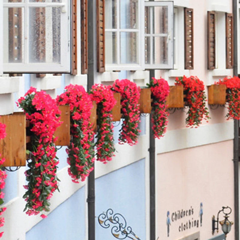 Artificial Flowers Hanging Garland Balcony Plant Home Decor Artificial Violet Flowers 1pc Artificial Flowers Hanging Garland Balcony Plant Home Decor Artificial Violet Flowers 1pc