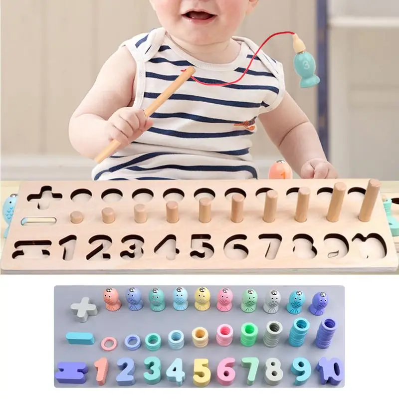 

Operation Magnetic Fishing Toys Wooden Children Educational Toys Parent-child Interactive