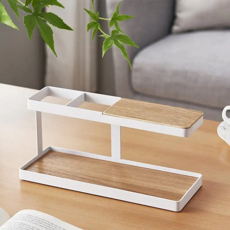 

Japanese Style Desktop Storage Rack Coffee Table Desk Remote Control Jewelry Debris Finishing Bookcases Home Office Furniture