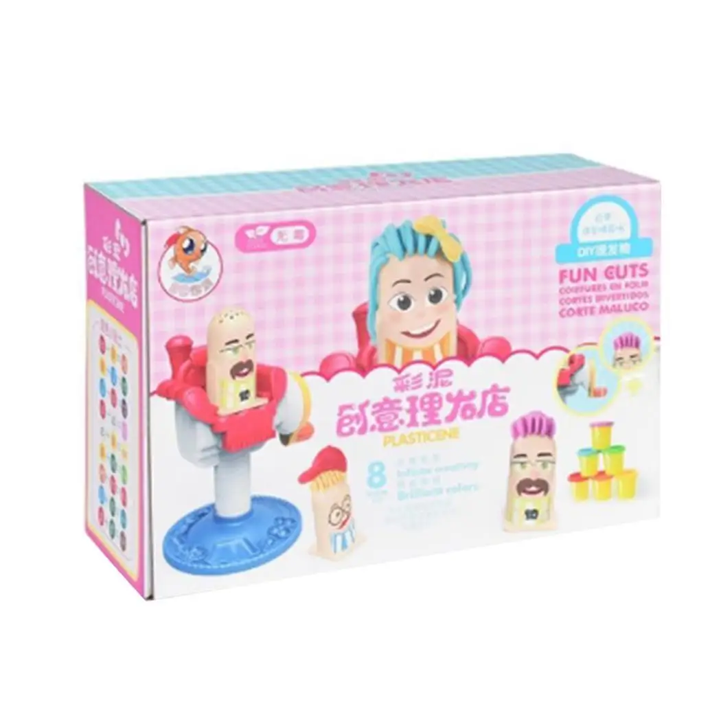 

Kids Children Cartoon Haircut Shape Hairdressing Toy Home, School, etc Play Game More Than 3 Years Old Gift