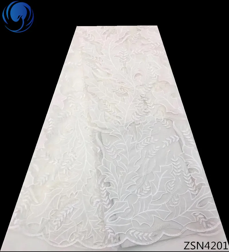 

Beautifical velvet lace fabrics high quality nigerian fabrics laces french tulle lace for women dress 5yards/lot ZSN42