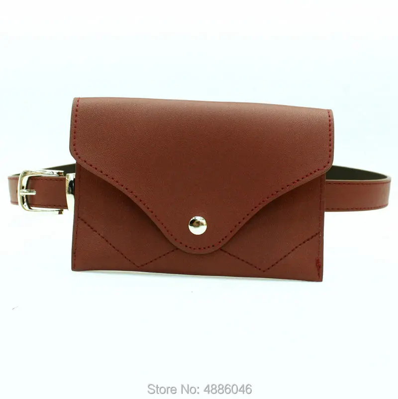 

Factory supply quality PU women fashion solid color waist bag