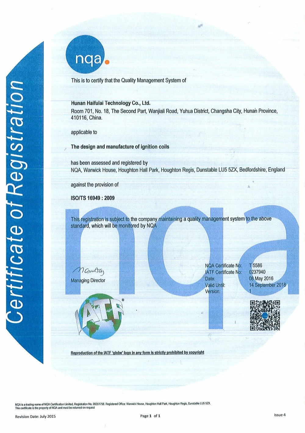 Bobina de encendido OEM 004050016 al por mayor para sistema de encendido electrónico
