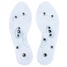 Вставки для обуви, новинка, унисекс, прозрачная стелька для обуви, силиконовая Магнитная терапия, массаж, Анти-усталость, обувная подкладка, Semelle Magnetique#0