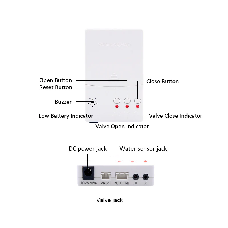  Russian/Ukrain Water Leakage Sensor with Auto Stop Valves Water Leaking Detector Sensor Alarm Syste - 32982746036