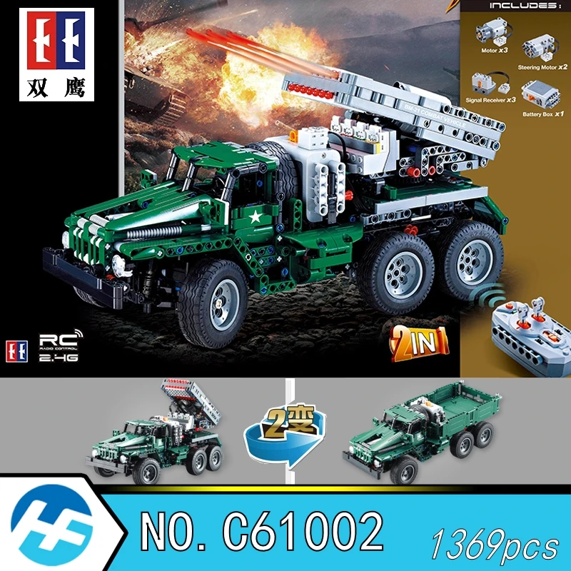 

BM-21 Grad Multiple Launch Rocket Launcher remote control Building Blocks Bricks Compatible legoins Technic series Cada C61002