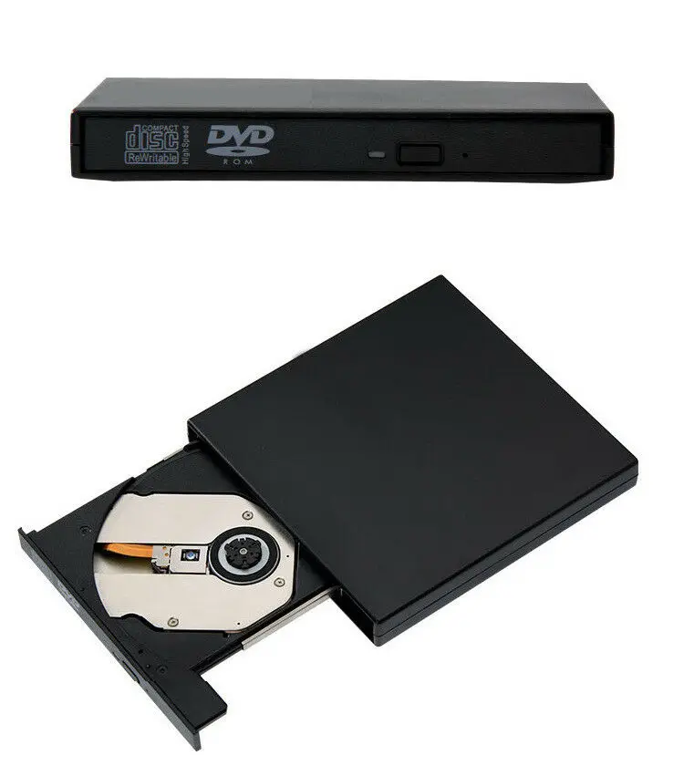 USB 2,0 портативный тонкий внешний DVD/CD-RW оптический диск ридер писатель плеер с комбо CD-RW горелкой для ноутбука ПК рабочего стола