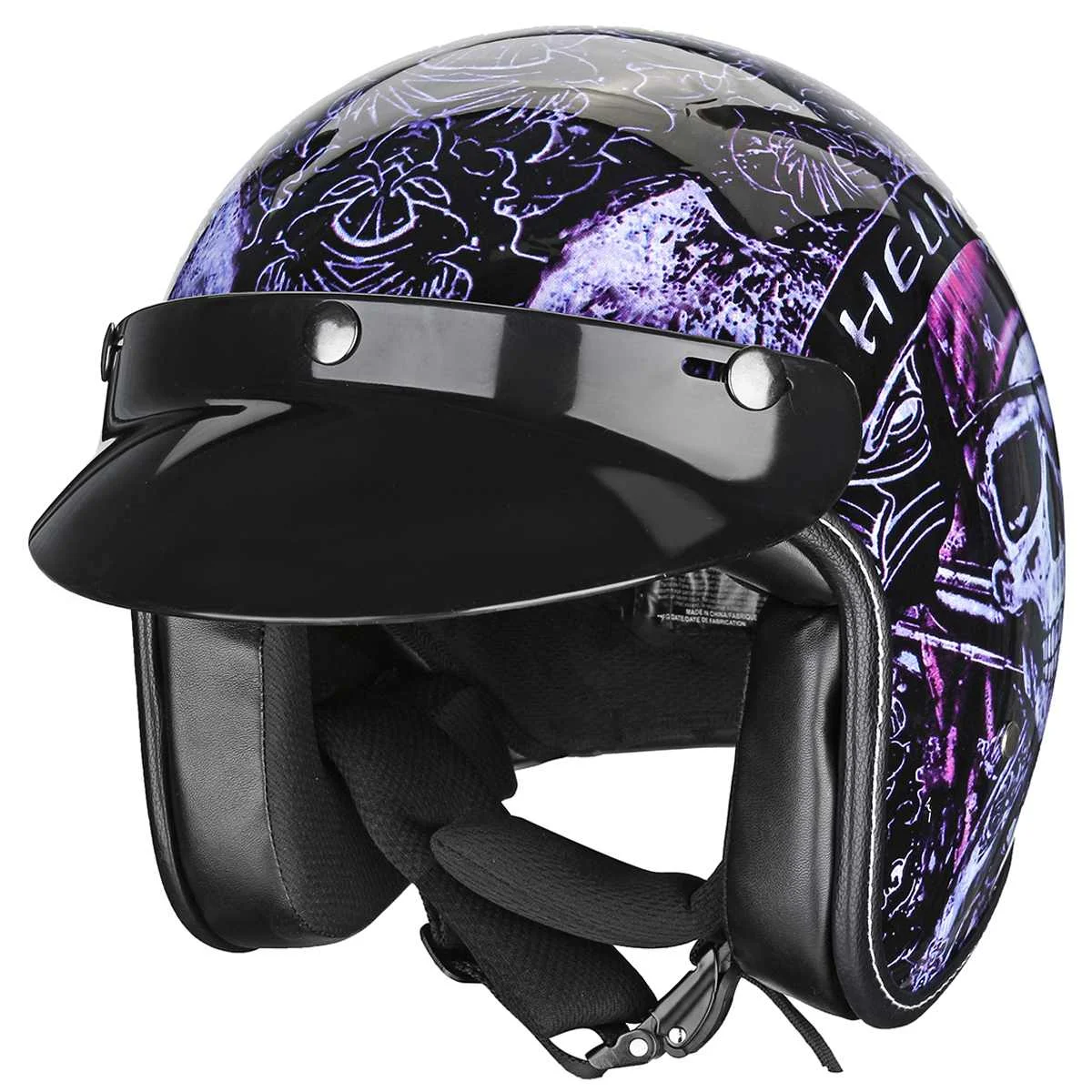 

M/L/XL Adult Open Face Helmet Motorcycle Helmets Vintage Motorbike Headgear Casque Casco For Harley Helmet Cycling Accessories